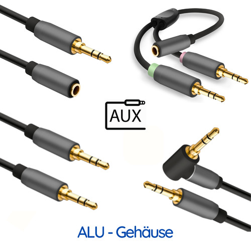Aux audio kabel 5mm klinke - audio, 3,5mm