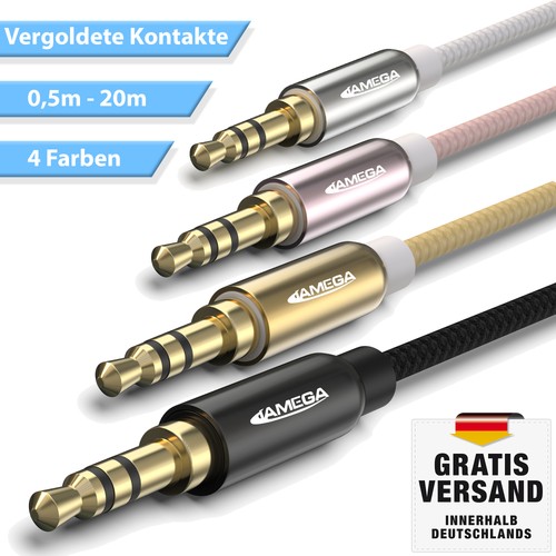 Aux kabel 5mm - aux, klinke-stecker